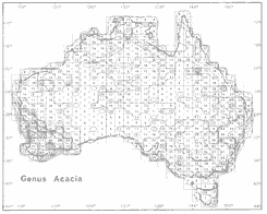 Isoflor map of the genus Acacia in Australia